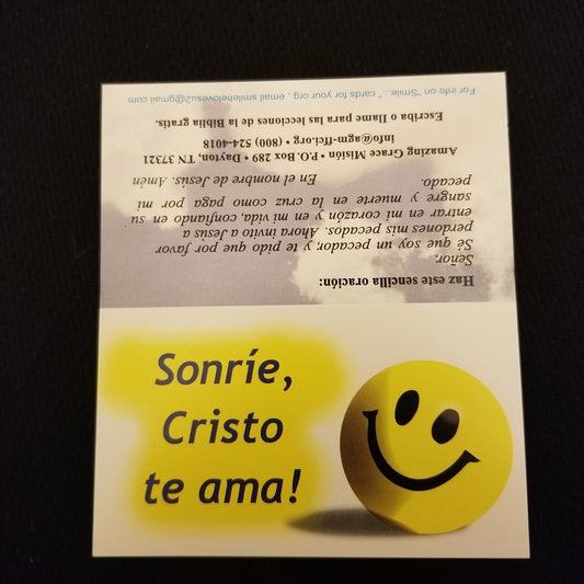 Spanish - Smile Jesus Loves You - Business Card Tract Per 1000